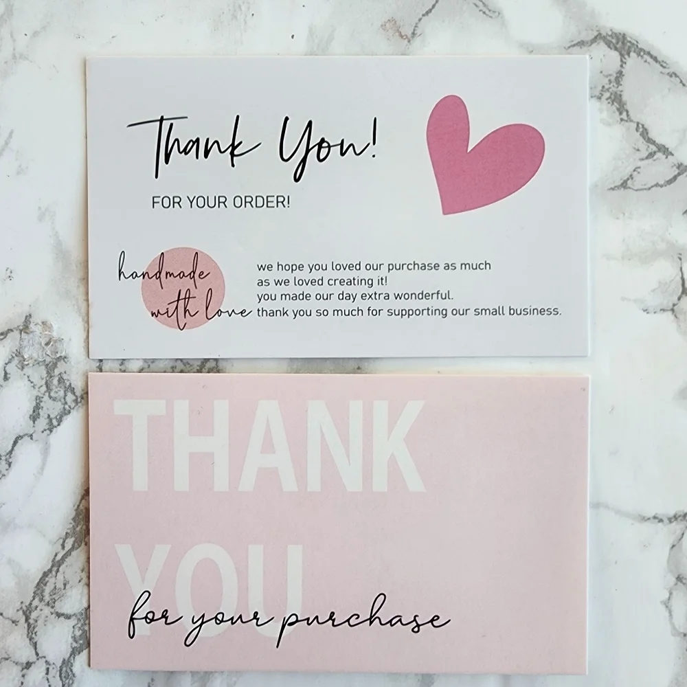 220pc Thank You Business Cards & Stickers